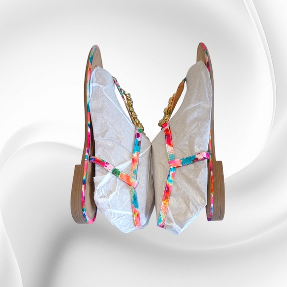 Report Toucan Women's Colorful Gemstones Embellished Flat Sandals - Picture 8 of 16